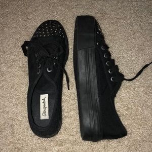 Black Platform Sneakers
